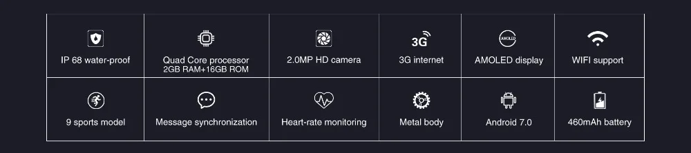 Топ W2 Android 7,0 MTK 6580 четырехъядерный Смарт-часы 1,39 дюймов 3g IP68 водонепроницаемый монитор сердечного ритма вызов сообщение динамик OTV