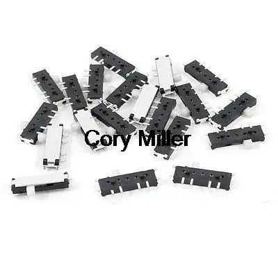 8-Pin 2P2T DPDT горизонтальный мини SMT SMD ползунковый переключатель 10 мм x 3 вкл/выкл/вкл |
