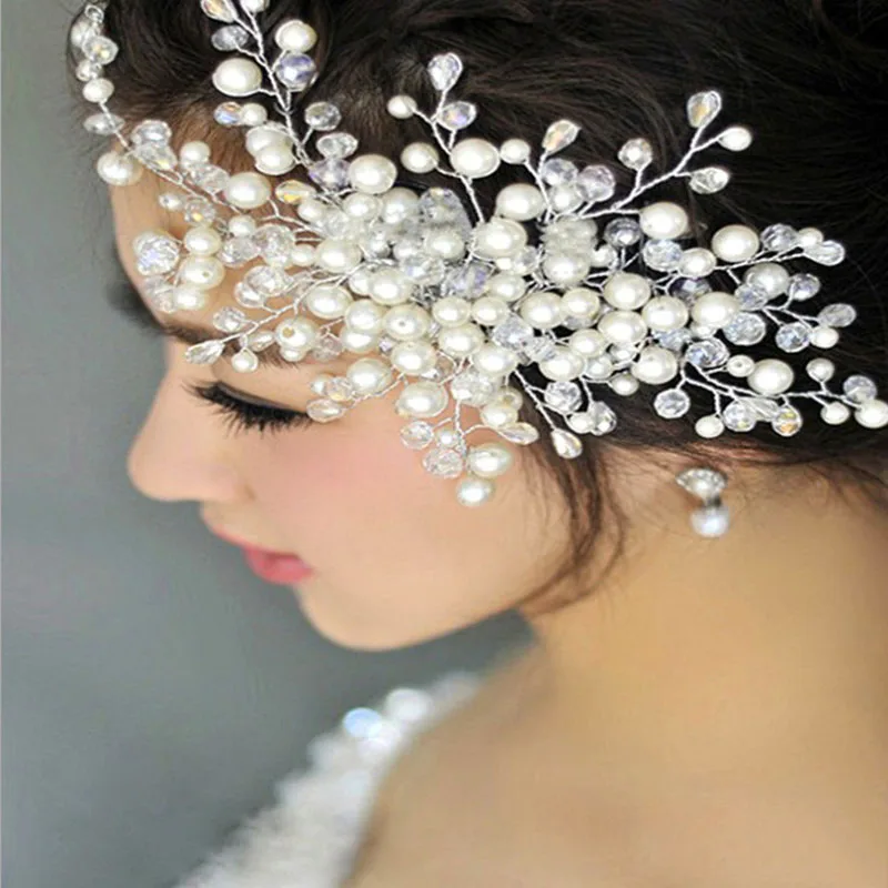 Заколки для волос Свадебные расчески для волос для женщин имитатд жемчуг невесты аксессуары для волос головной убор ювелирные изделия диадема mujer