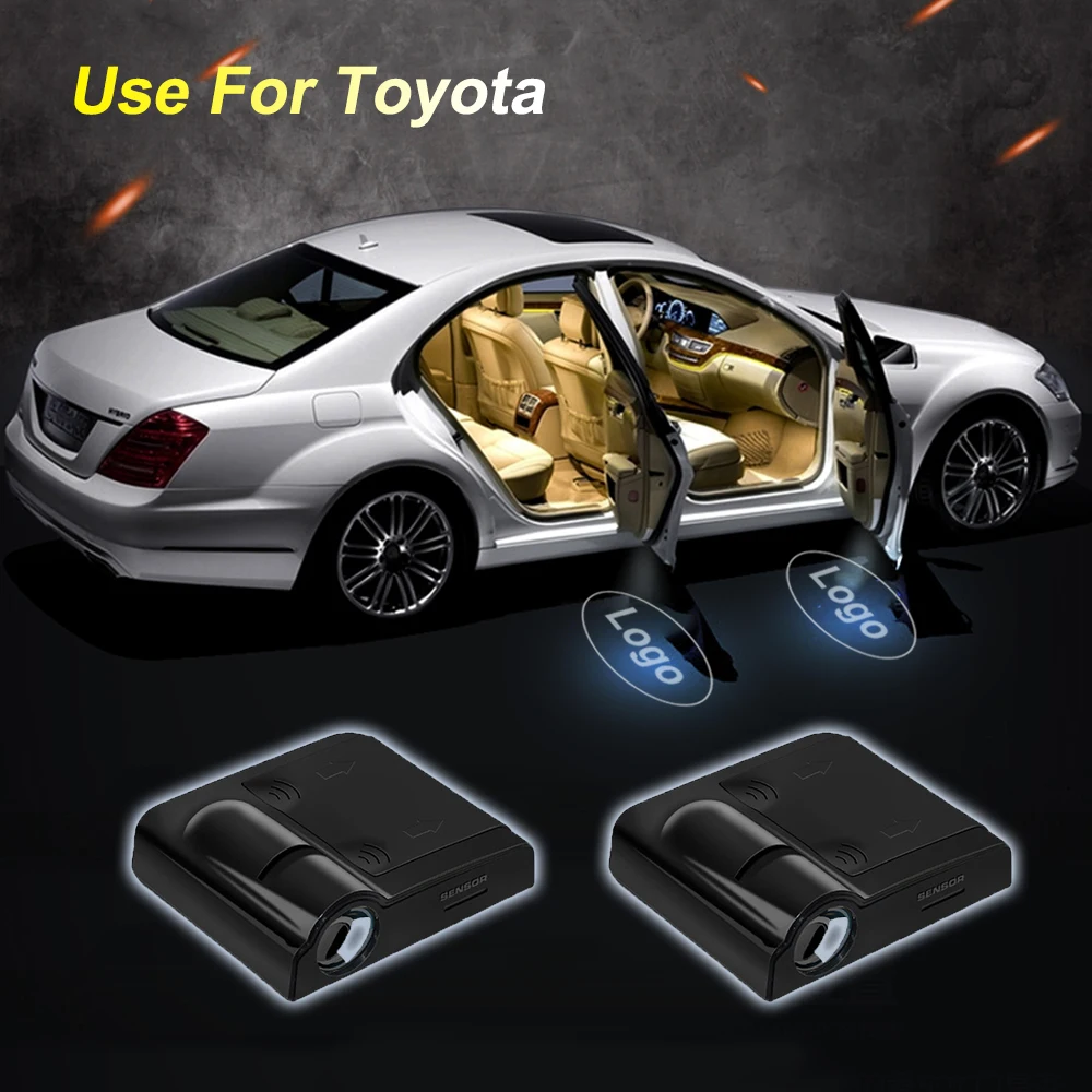 

Pair For Honda For Audi For Volkswagen For Peugeot Led Car Door Light Courtesy Logo Ghost Shadow Laser Projector Punching Lamp