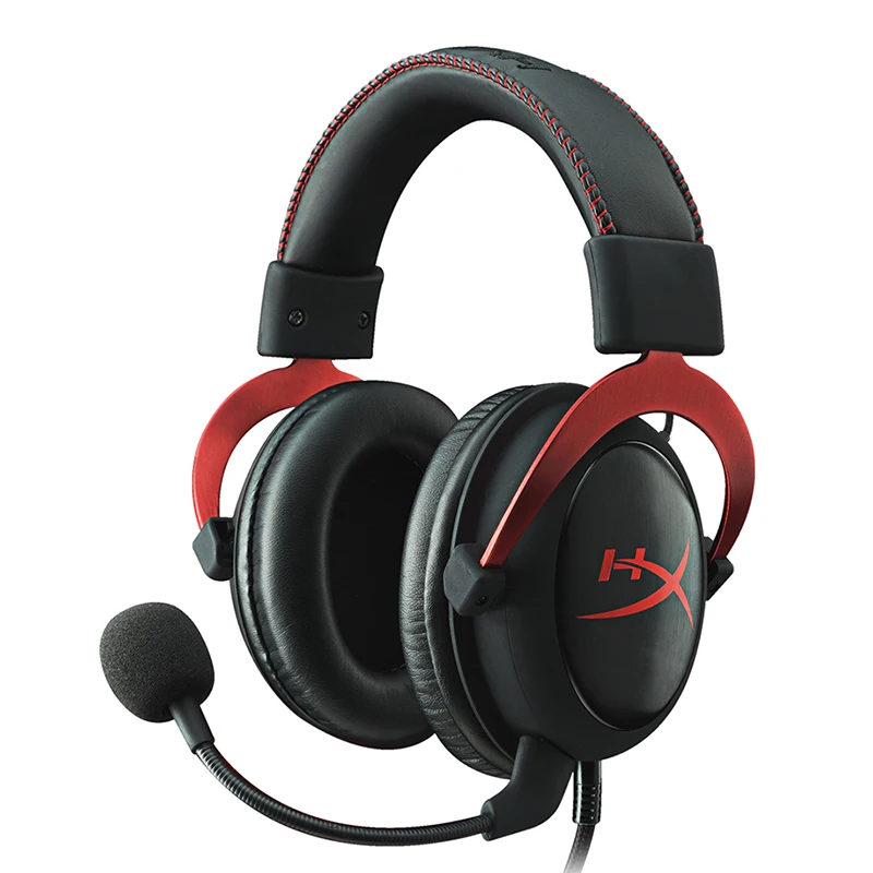 kingston HyperX Cloud II Hi-Fi игровая гарнитура для ПК PS4 Xbox 7,1 виртуального объемного звука с Шум микрофон с функцией шумоподавления - Цвет: Red