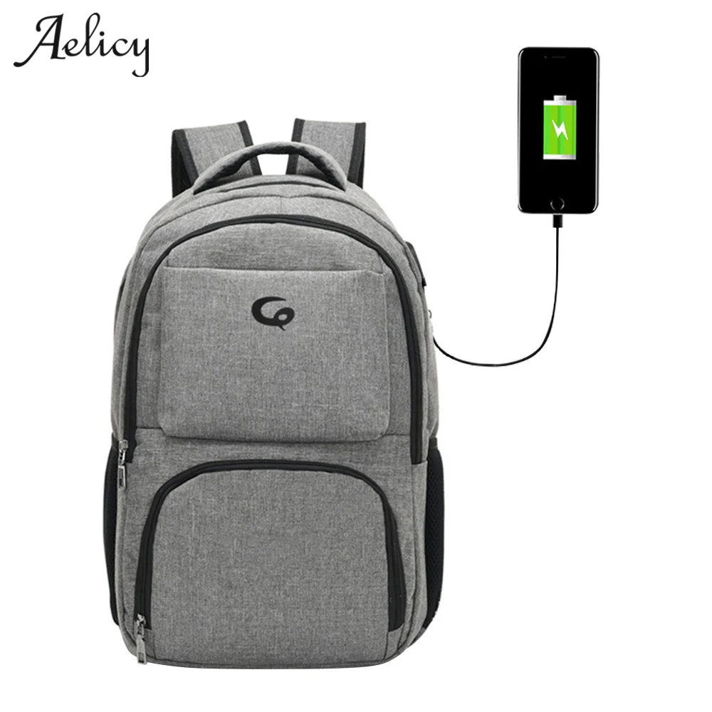 

Aelicy Laptop Backpack Men's Travel Backpack Waterproof Oxford School Bags With USB Charging for Teenagers Travel backpack 1013