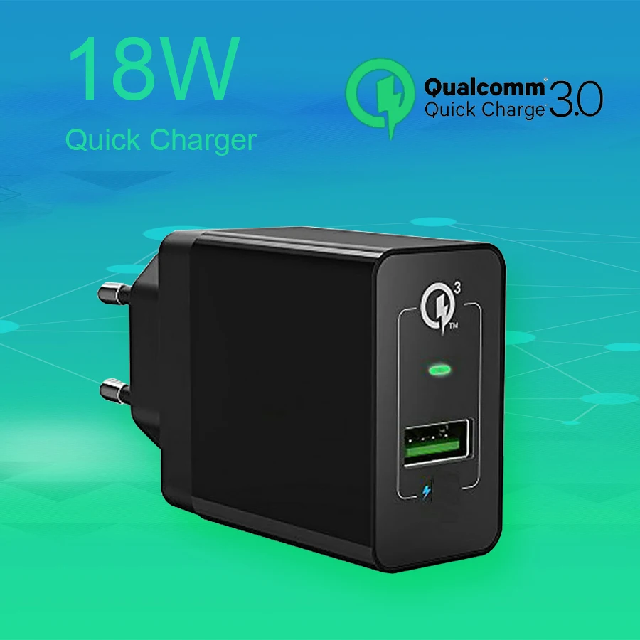 SUMPK USB Quick Charge 3 0 18W Dual USB Phone Charger For iPhone X Fast Charger 2