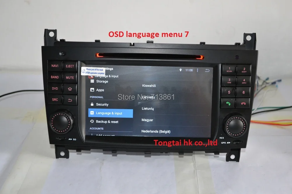 Clearance 7" Android 7.1 for mercedes w203,clk w209 2din car dvd,gps navigation 3G,Wifi,radio,bluetooth,Steering wheel Canbus Free 8g map 17