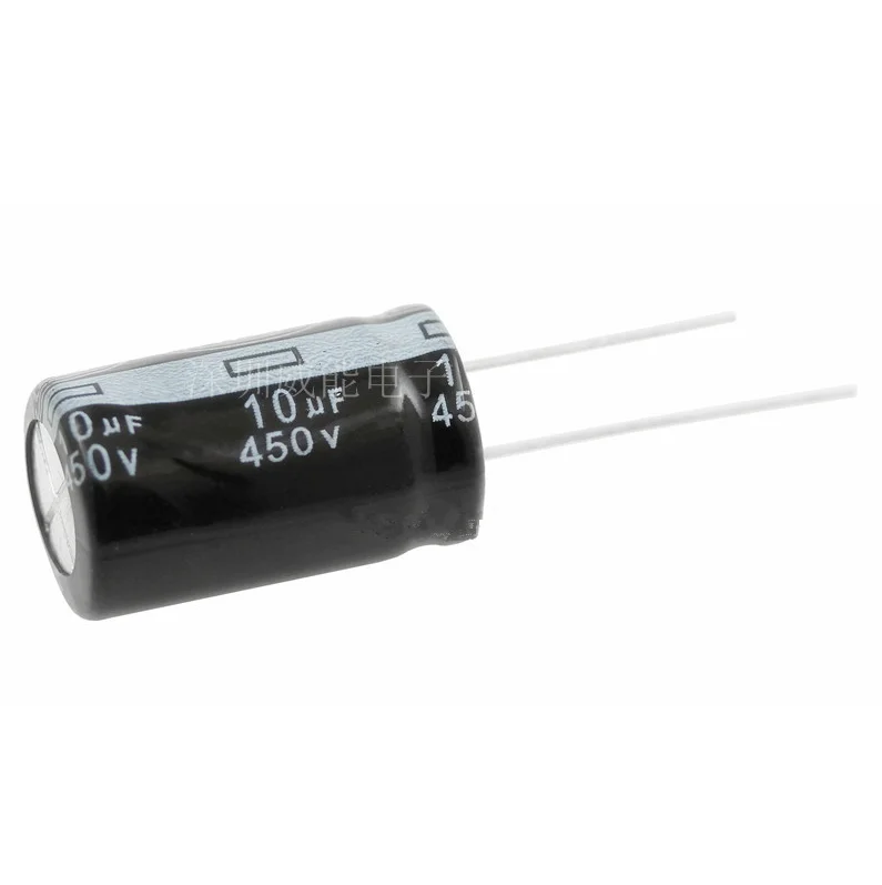 10PCS In line electrolytic capacitor 450V/10UF volume 13*21MM 10
