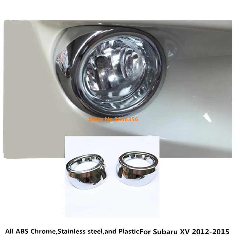 

For Subaru XV 2012 2013 2014 2015 front fog light lamp detector frame stick styling ABS Chrome cover trim sticks parts 2pcs/set