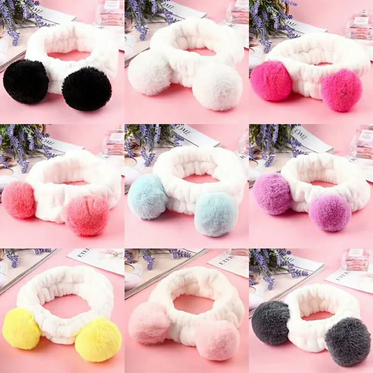 kids infant child girls and Mom elastic ribbon headband Double ball headwrap hair bands Korea Style Accessories For Party (8)