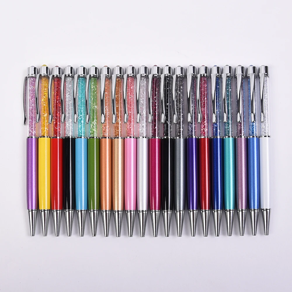 

10Pcs/lot Luxury Crystal Diamond Ballpoint Pen Cute Kawaii Writing Stationery School Supplies Christmas Gift Rollerball Pens