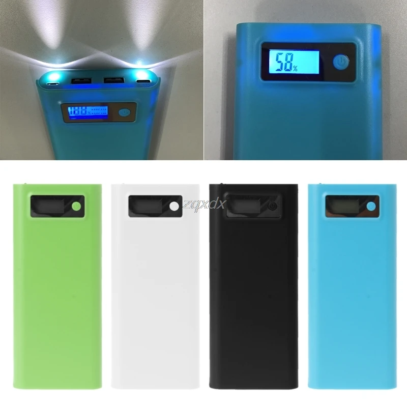 

Dual USB 8x 18650 Battery DIY Holder LCD Display Power Bank Case Box For iphone