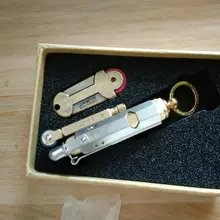 Jifeng старый стиль латунь медная серебряная зажигалка набор