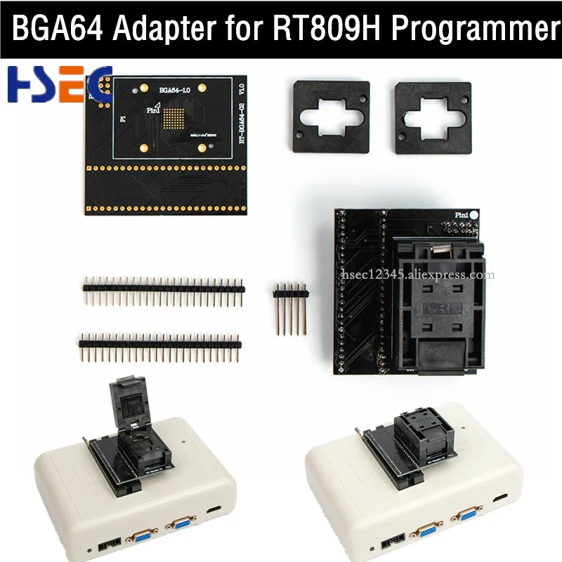 Адаптер BGA64 с позолоченным покрытием для программирования RT809H универсальный