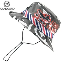 Шляпа от солнца Детская Панамка хлопок Летняя Детская кепка мальчик девочка Панама камуфляжная шляпа дышащая пляжная шляпа Рыбак