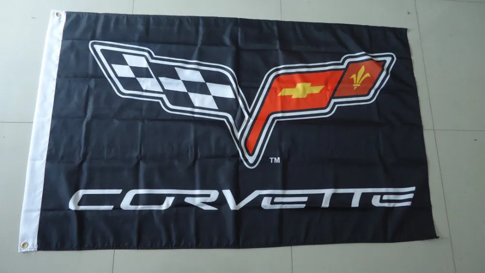 Бесплатная доставка флаг corvette корвет баннер 90X150CM размер 100% полиэстер Бинтанг|flags