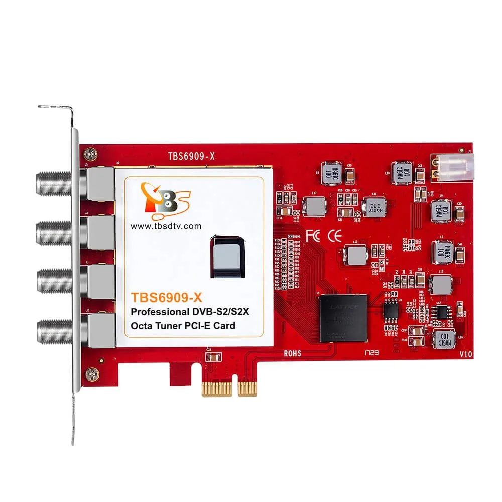TBS6909X DVB S2X/S2 Octa 8 HD TV тюнер PCIe карта цифровой спутниковый ресивер|Спутниковое ТВ| |