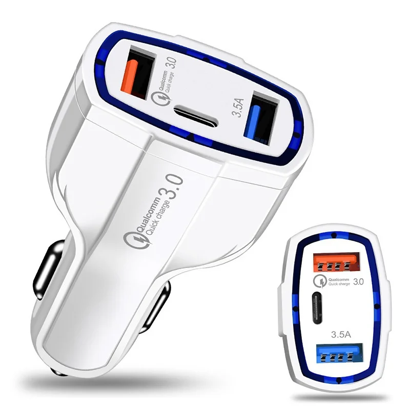 

Car Quick Charger Charge 3.0 Charging USB C Power Delivery PD Port 3.5A For iPhone X/8/Plus For Samsung Galaxy S9 S8 The Phone