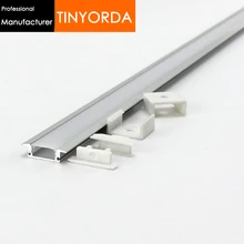 Tinyorda10Pcs(длина 2 м) светодиодный профиль Alu светодиодный профиль канала для 12 мм Светодиодные полосы света [профессиональный производитель] TAJ2407