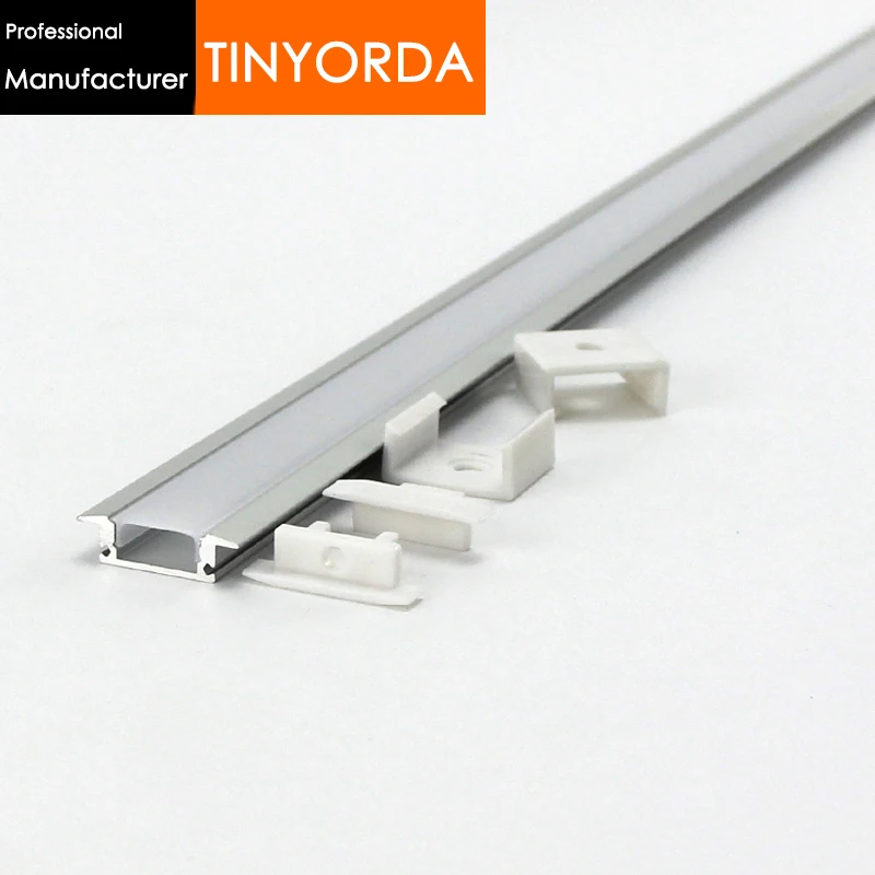 

Tinyorda 100Pcs (2M Length) Led Alu Profile Led Channel Profil for 12mm LED Strip Light [Professional Manufacturer]TAJ2407