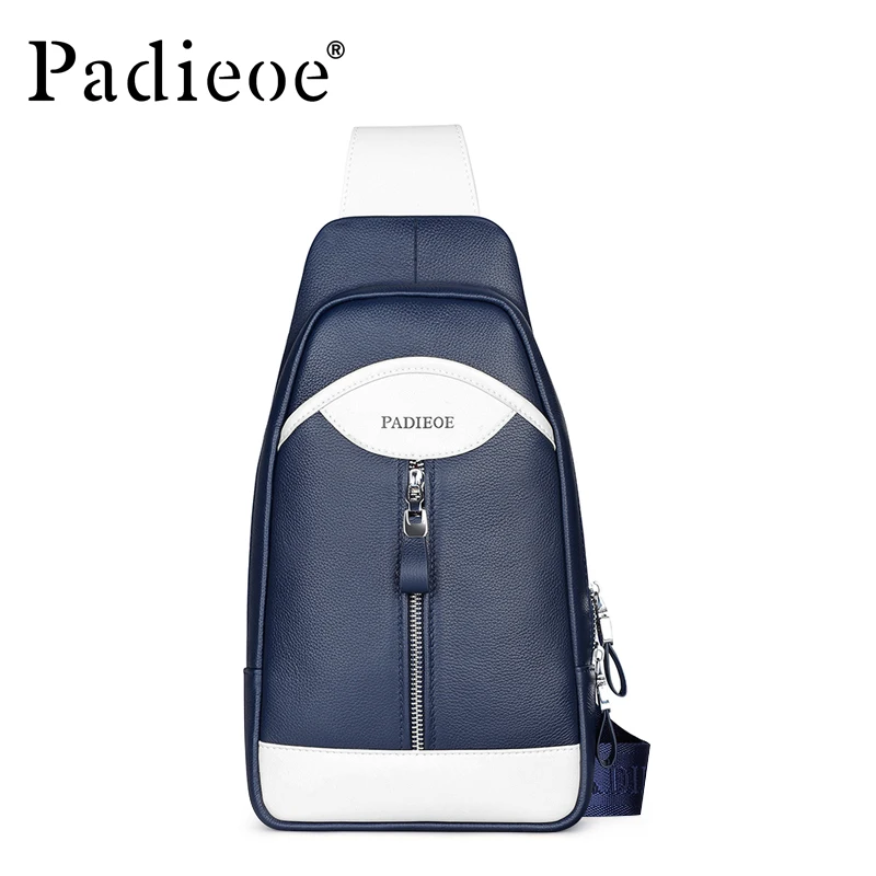 Padieoe Повседневная сумка для сотового телефона из натуральной кожи, Мужская нагрудная сумка, дизайнерская брендовая дорожная сумка, высокое качество, сумки через плечо, мужские