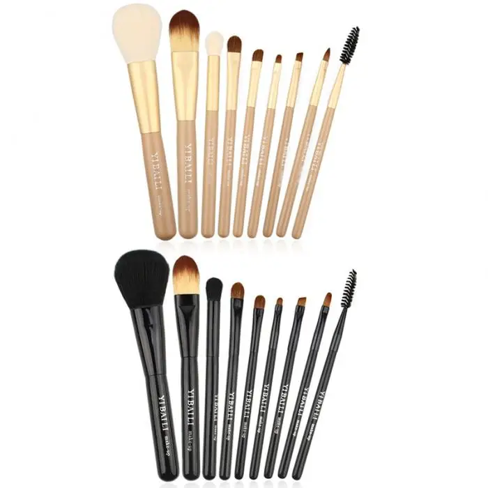 Дропшиппинг 9 Pcs набор кистей для макияжа Тени для век с ресницами, губами контур Портативный Красота инструменты для Для женщин SMJ