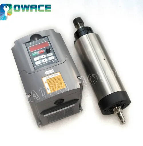 

[EU Delivery] 2.2KW 220V Air Cooled ER20 Spindle Motor 24000rpm 4 bearing + 2.2KW 220V HY Inverter VFD 2HP for CNC Router Kit