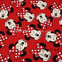 50*140 см Минни Маус Детская полиэфирная ткань детские обои на день рождения/Diy ручной работы дизайнерское постельное белье домашний кошелек из ткани одеяло