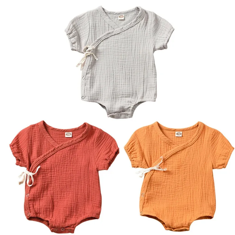 

Newborn Kids Baby Boys Girl Solid Romper Jumpsuit Outfits Playsuit Baby Clothing