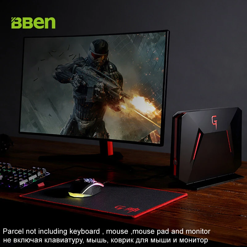 Bben Mini компьютер GB01 Win10 6G GDDR5 графическая карта GTX1060 intel i7 7700HQ 8 ГБ/16 ГБ/32 ГБ ОЗУ 128 Гб/256
