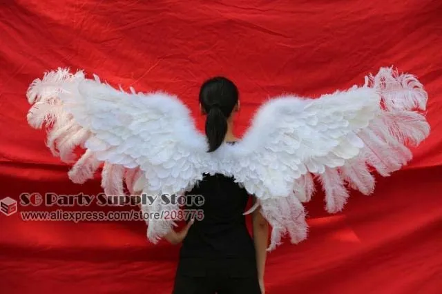 Высокое качество горячие сексуальные Крылья Ангела из перьев Хэллоуин шоу сцены реквизит на заказ белое крыло Феи EMS