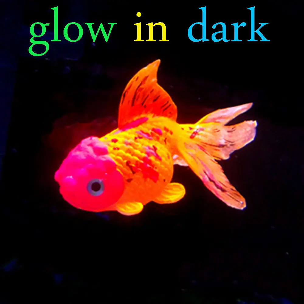 Светится в темноте, искусственная аквариумная Золотая рыбка, украшение для аквариума, украшение Медузы