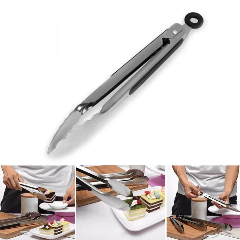 

9 inch/12 Inch/14 Inch/16 Inch Stainless Steel Tong Clamp Silicone Kitchen BBQ Handle Non-Slip Clip Food Meat