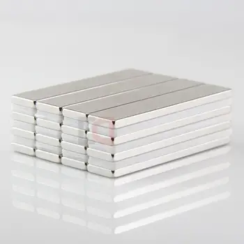 

4pcs 50x10x2.5mm n50 neodymium magnet block rare earth strong magnets nickle