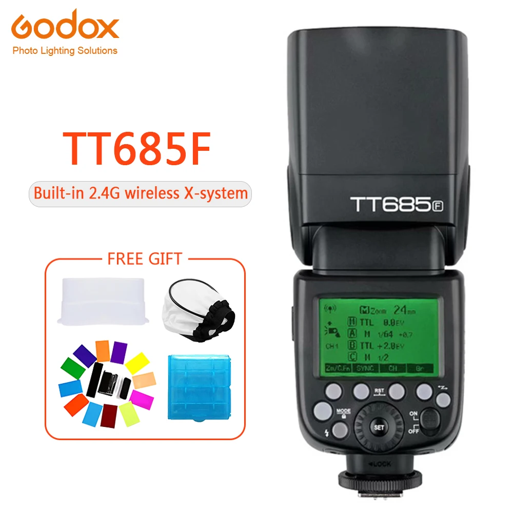 

Godox TT685 TT685F Speedlite Flash Wireless TTL 2.4G Wireless HSS 1/8000s for Fujifilm X-Pro2/X-Pro1/X-T10/X Camera photography