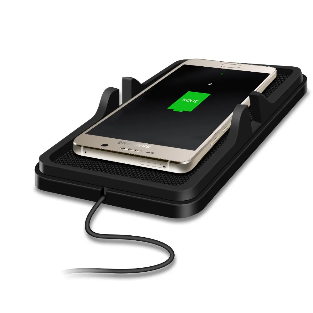 Car Skid Proof QI Wireless Charger Launching Pad C6 Mobile Phone Chargers Universal Stand for