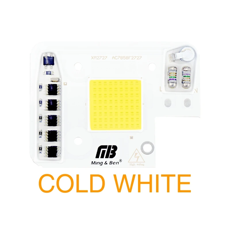 Светодиодный чип лампы 30 Вт 50 Вт AC 220 В светодиодный COB Чип нет необходимости драйвер полный спектр для DIY Точечный светильник прожектор светильник Теплый Холодный белый растительный светильник - Испускаемый цвет: Cold White