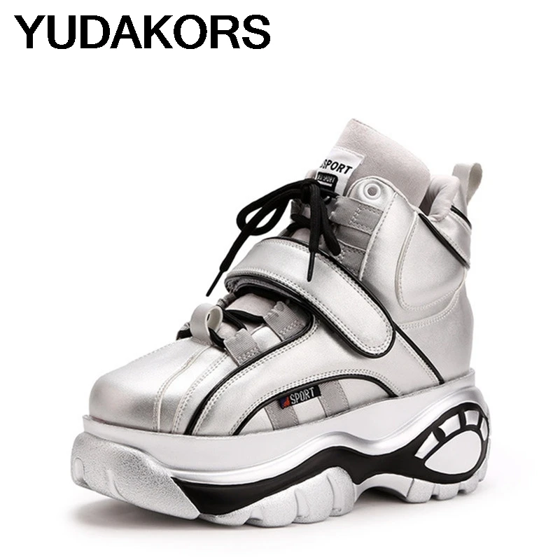 

Women's sports shoes thick sneakers ladies fashion belt high to help thick-soled women's shoes thick bottom wedge sneakers YD229