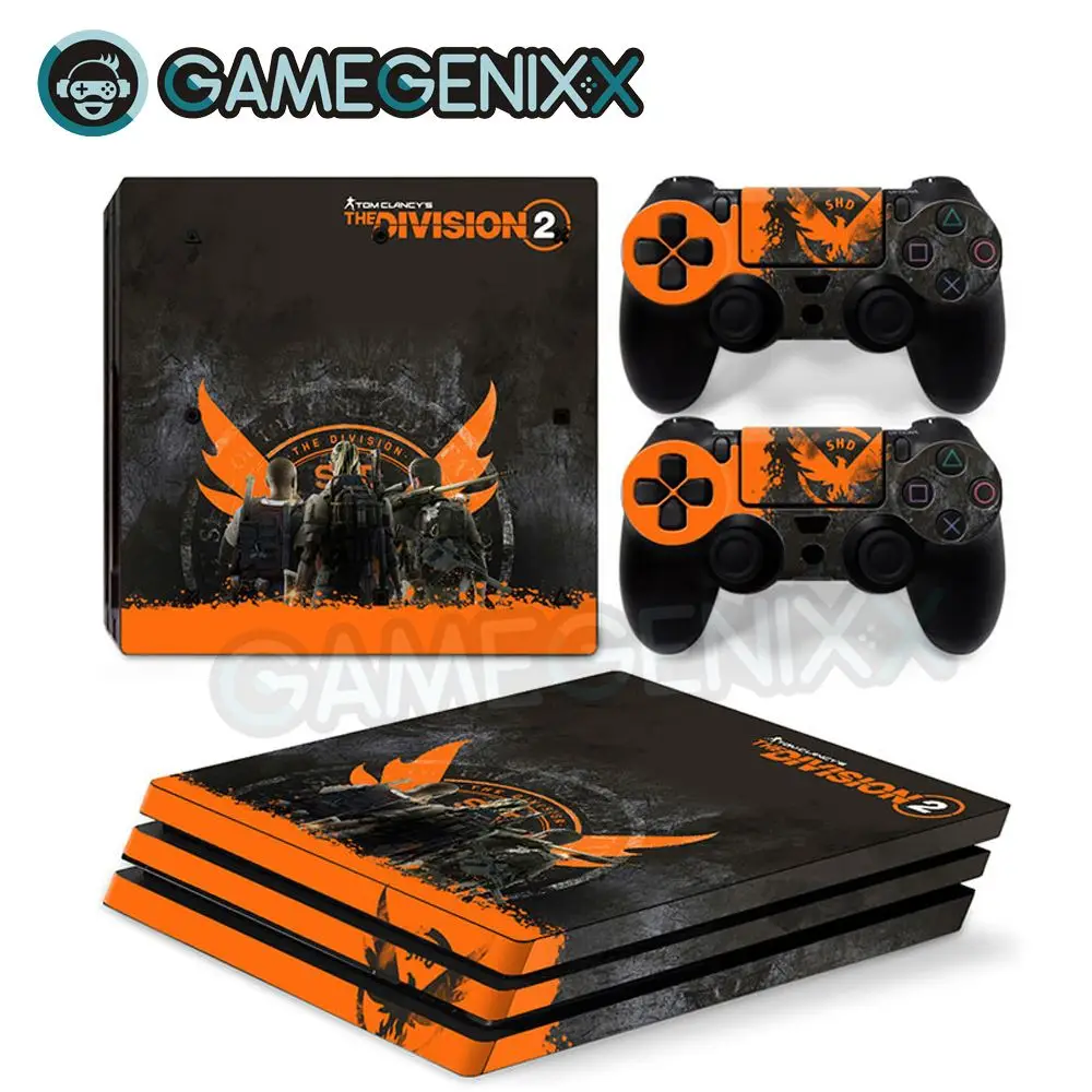 

GAMEGENIXX Skin Sticker Vinyl Decal for PS4 Pro Console and 2 Controllers - Division 2