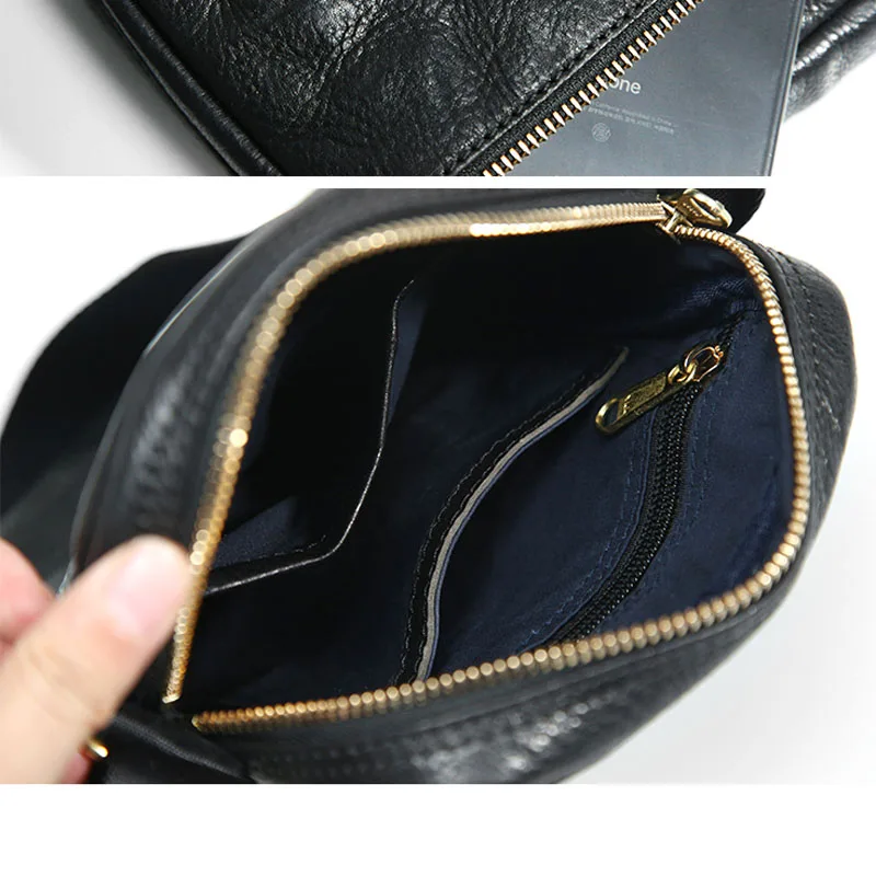 AETOO Retro vegetable tanned small shoulder bag male mini Messenger bag mobile phone bag men's casual leather bag