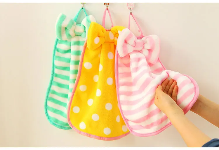 2019 Новое милое детское полотенце в полоску с бантом, мягкое полотенце для ванной комнаты, быстросохнущее полотенце для детей, 1 шт