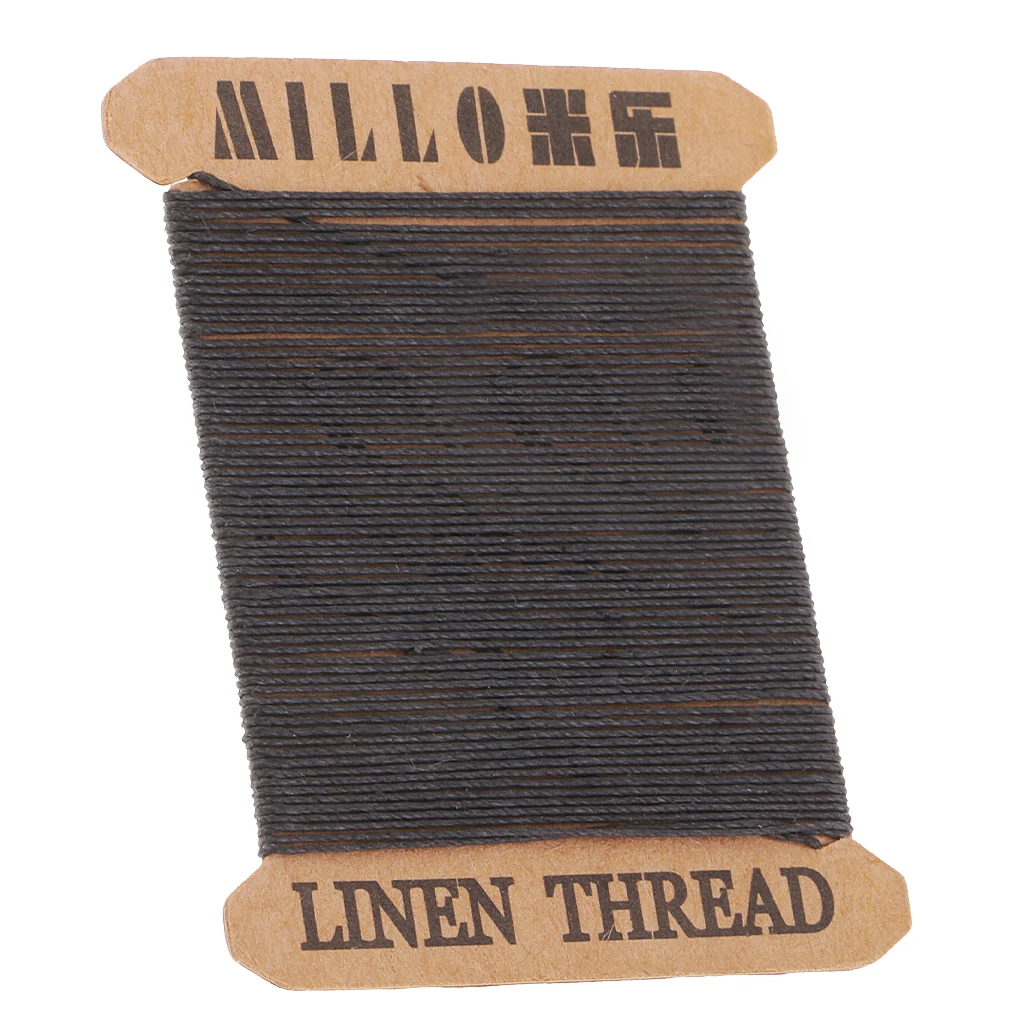 1 Piece Soft Round Linen Waxed Line Sewing Thread for Leather Crafts M009 Linen Practical Durable