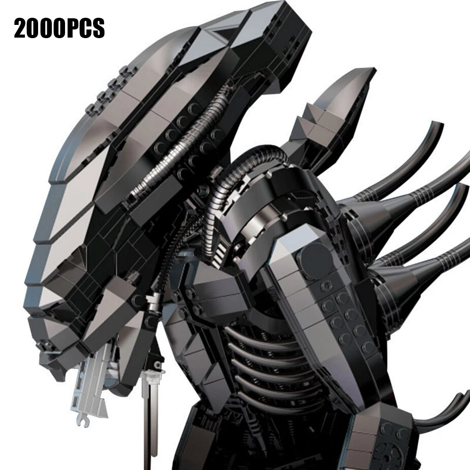 creative black robot block toy