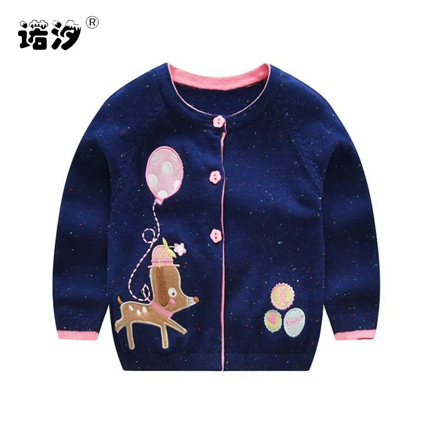 

baby girls pure cotton Warm sweaters girls Winter Autumn Knitted Loose jacket 1-4Y child clothing baby outwear clothes new born