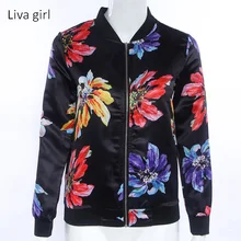 Fashion Autumn Basic Bomber Jacket women Floral Slim Casual Business Jacket Women Coat Top Outwear Camperas