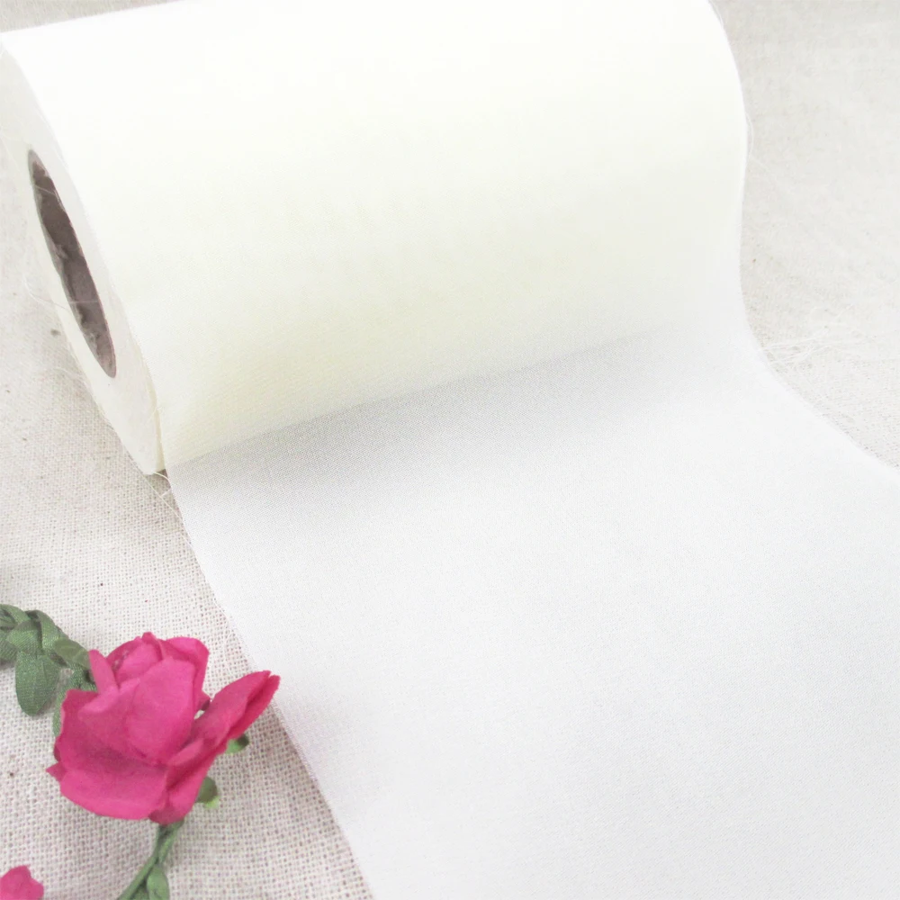 

width:12.5cm ivory chiffon ribbon, has thrum in rim 30 meter,DIY handmade materials,wedding gift wrap,,30Y50153