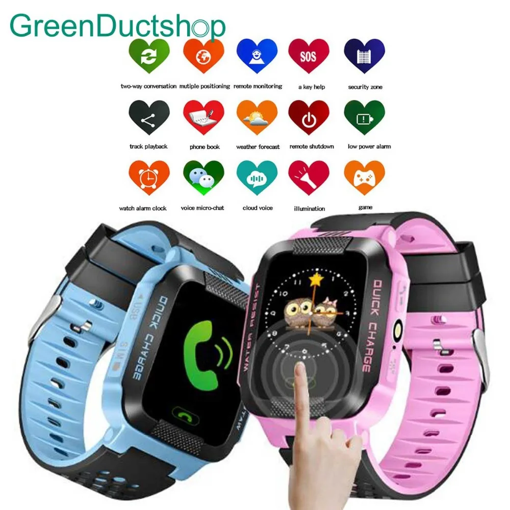 

Y21 Touch Screen Smart Watch LBS Child SmartWatch With Camera Lighting Phone Location SOS Call Remote Monitor smart watch phone