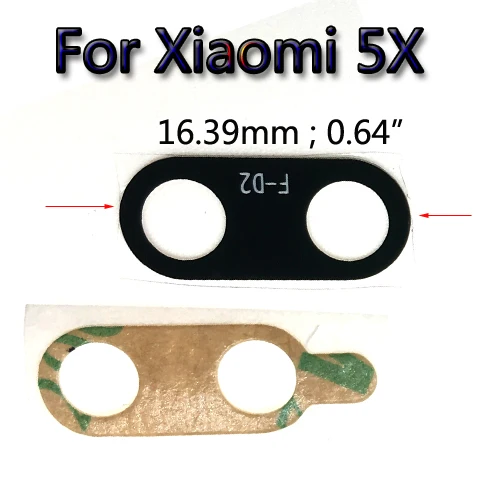 Для Xiaomi mi A1 5X mi 5X mi x 2S Max Red mi Note 3 4 5A 7 5 8 6 Pro 6X Plus задняя камера стеклянная крышка объектива с наклейкой - Цвет: For Xiaomi 5X  A1