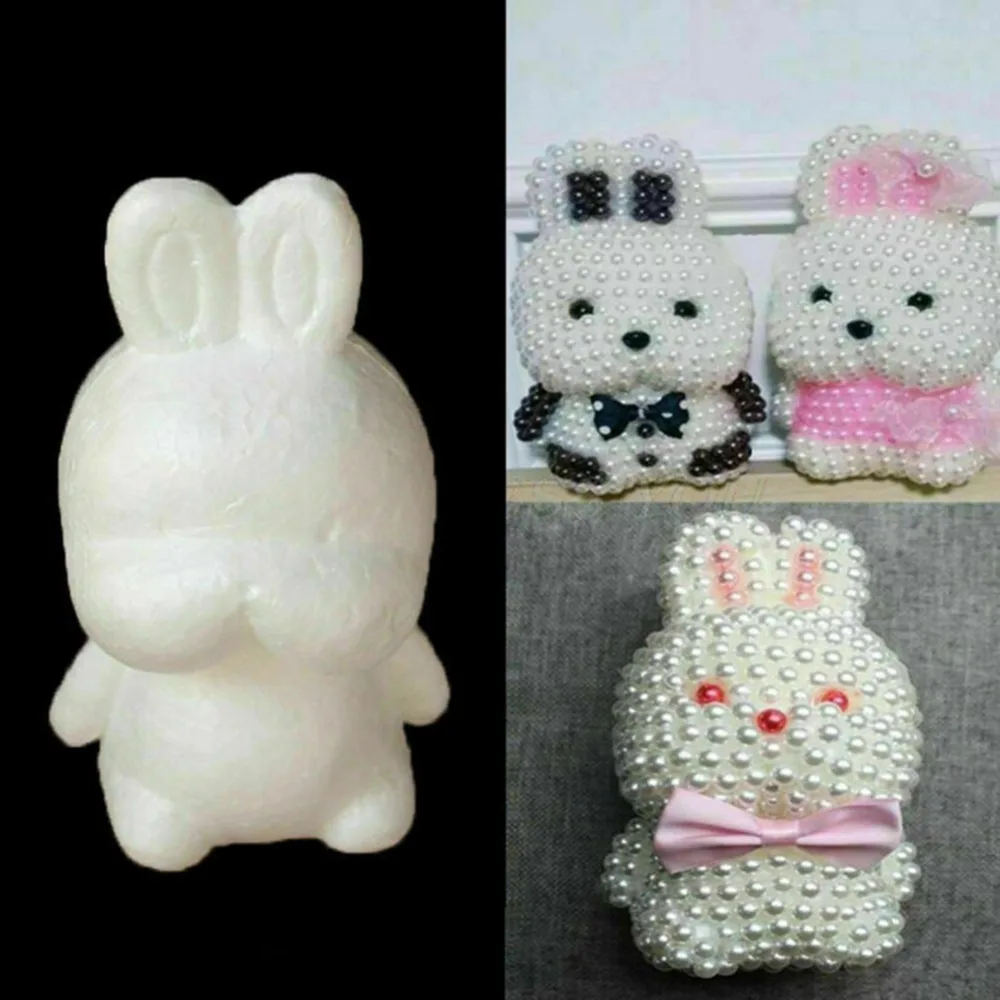 

New Sale DIY Bear Rabbit Puppy Kit Gift Material Set Foam Bear Artificial Pearls Handcraft Gifts for Valentine's Day Party Decor