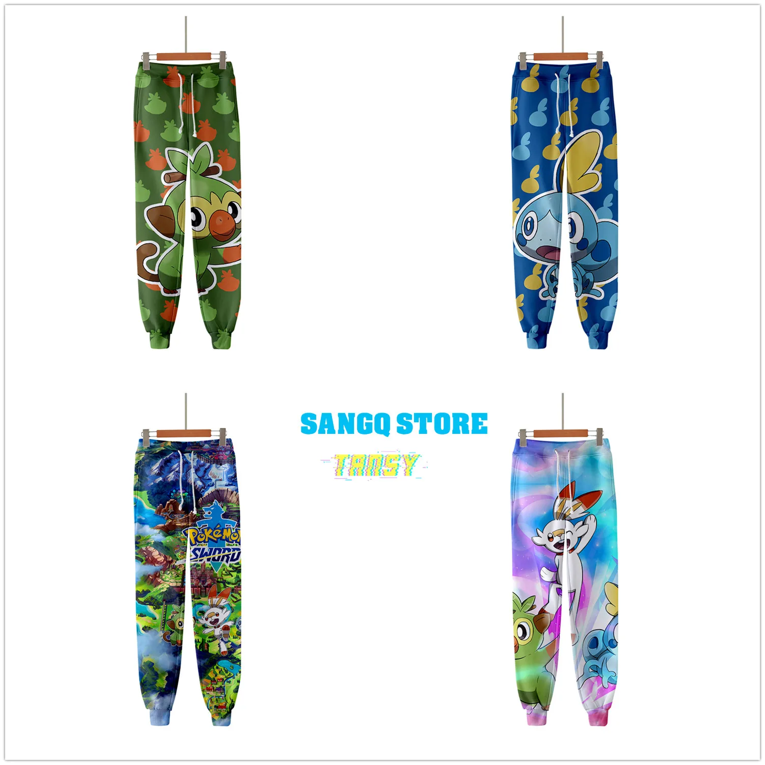 2019 New Arrival Pokemon Sword and Shield 3D Print Trousers Casual Sweatpants Jogger Pants Narrow - Legged Trousers