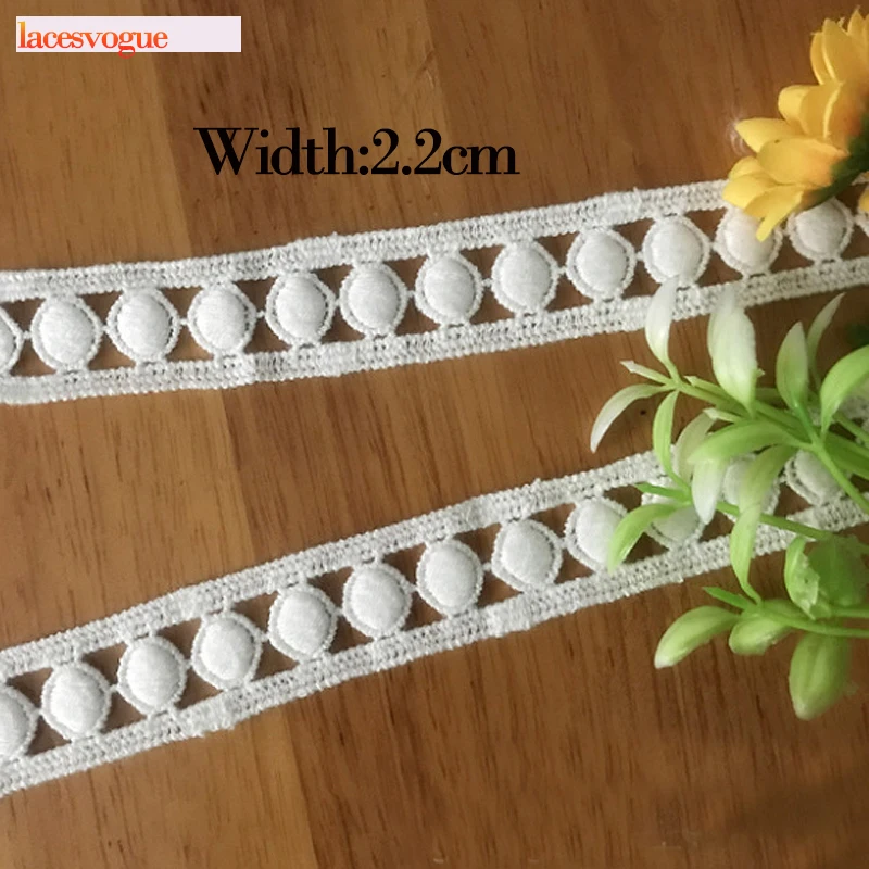 

19y 2.2cm Cotton embroidery Lace ribbon Handmade DIY material Garment needlework sewing accessories clothing edge 255