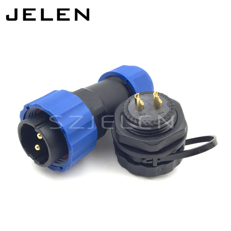 

SD20TP-ZM, 2 pin waterproof connector ,IP68, LED power cable connector, Rated current 25A, install the cable 6.5-12mm
