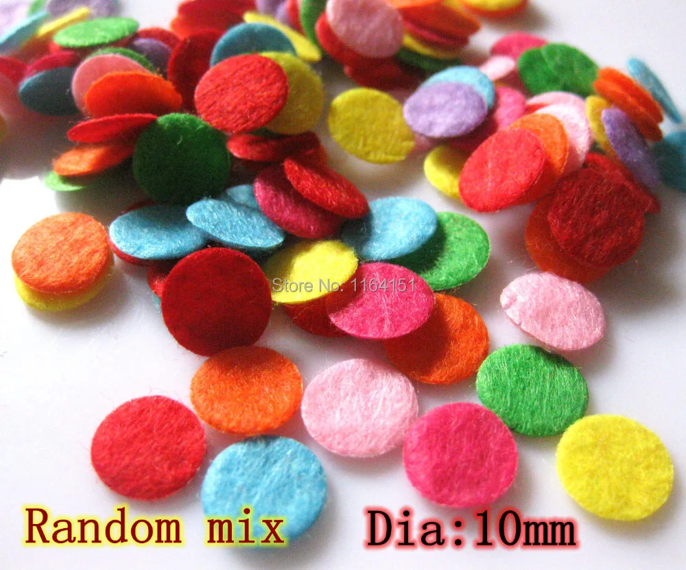 

400pcs/lot Round Felt multiple color for select 10mm Round Felt accessory patch, fabric flower accessories